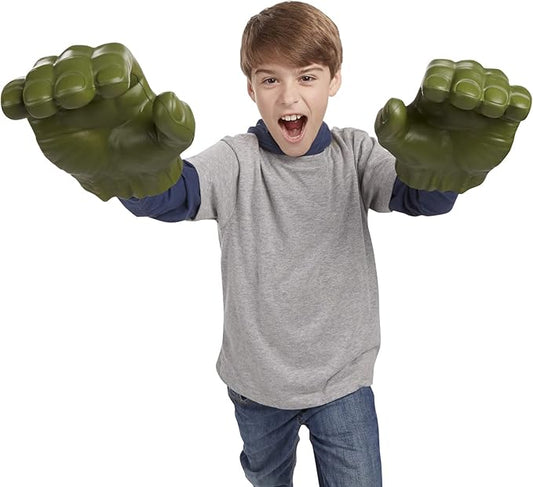 Marvel Avengers Hulk Roleplay Toy, Includes 2 Gamma Grip Fists, Design Inspired by Marvel Comics, for Kids Ages 4 and Up (Amazon Exclusive)