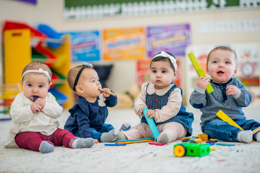 child playing with Montessori educational toy