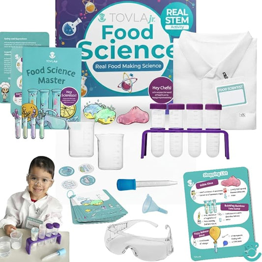 Tovla Jr. My First Food Science Kit – Edible Slime + Fun Experiments – STEM Montessori-Inspired Activity Set for Ages 5-8