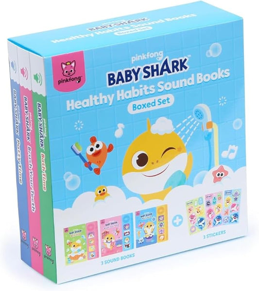 Pinkfong Baby Shark Healthy Habits Sound Books Boxed Set l Potty Time, Brush Your Teeth, Bath Time l Interactive Learning Books for Baby and Toddler 1-3, Learning and Education Toys, Baby Shark Gifts