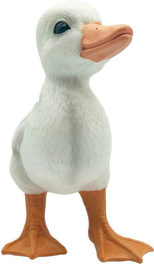 Rubber Ducks Farm Realistic Animal Figurines Duckling Little Duck Animal Figures for Children's Toys Bath Toys and for Party Favors, Gifts, Prizes, Rewards, Giveaways (White)