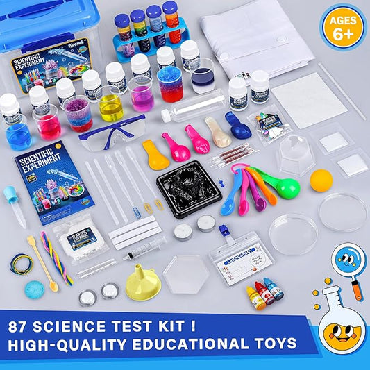 Kuovei Science Kit for Kids,120 Science Lab Experiments,Scientist Costume Role Play STEM Educational Learning Scientific Tools,Birthday Gifts and Toys for 6 7 8 9 10-12 Years Old Boys Girls Kids